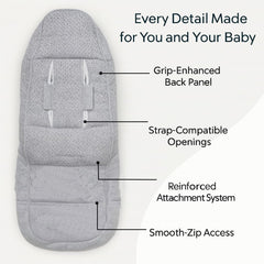 Quintriae secure attachment system keeps bunting bag steady