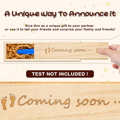 Qunclay pregnancy test keepsake box raffia detail conveys natural charm and gift-ready presentation.