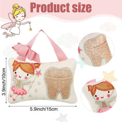 Qunclay tooth pillow pocket features a fairy motif, ideal for tooth-loss rituals.