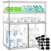 Qunland baby bottle organizer 4pack stackable drawers helps keep newborn essentials neatly organized