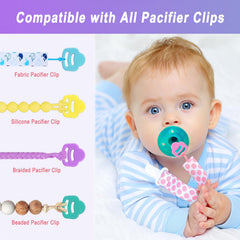 Qunland BPA-free adapter ring fits ribbons up to 20mm for Avent Soothie.