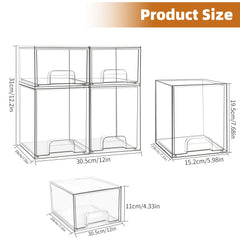Qunland clear-view front demonstrates quick bottle retrieval and dust protection.