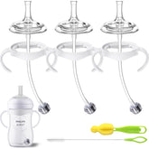 Qunland plastic-free straw cup kit bottle-nipple-swap supports gentle weaning with familiar bottle feel.