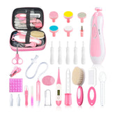 Qunlions life 28-in-1 baby care kit front view pink for easy newborn grooming