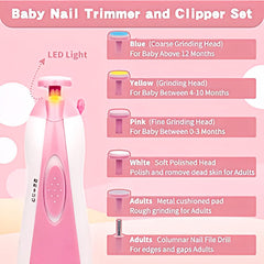 Qunlions life baby grooming kit nail-files eight pieces for precise shaping and gentle smoothing.