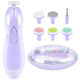 Qunlions Life baby nail trimmer purple overview—compact all-in-one grooming for precise baby nails.