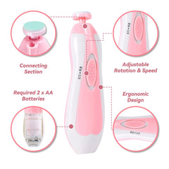 Qunlions life baby nail trimmer operates quietly for peaceful bedtimes.