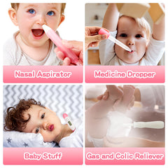 Qunlions Life soft finger toothbrush protects baby gums during cleaning.