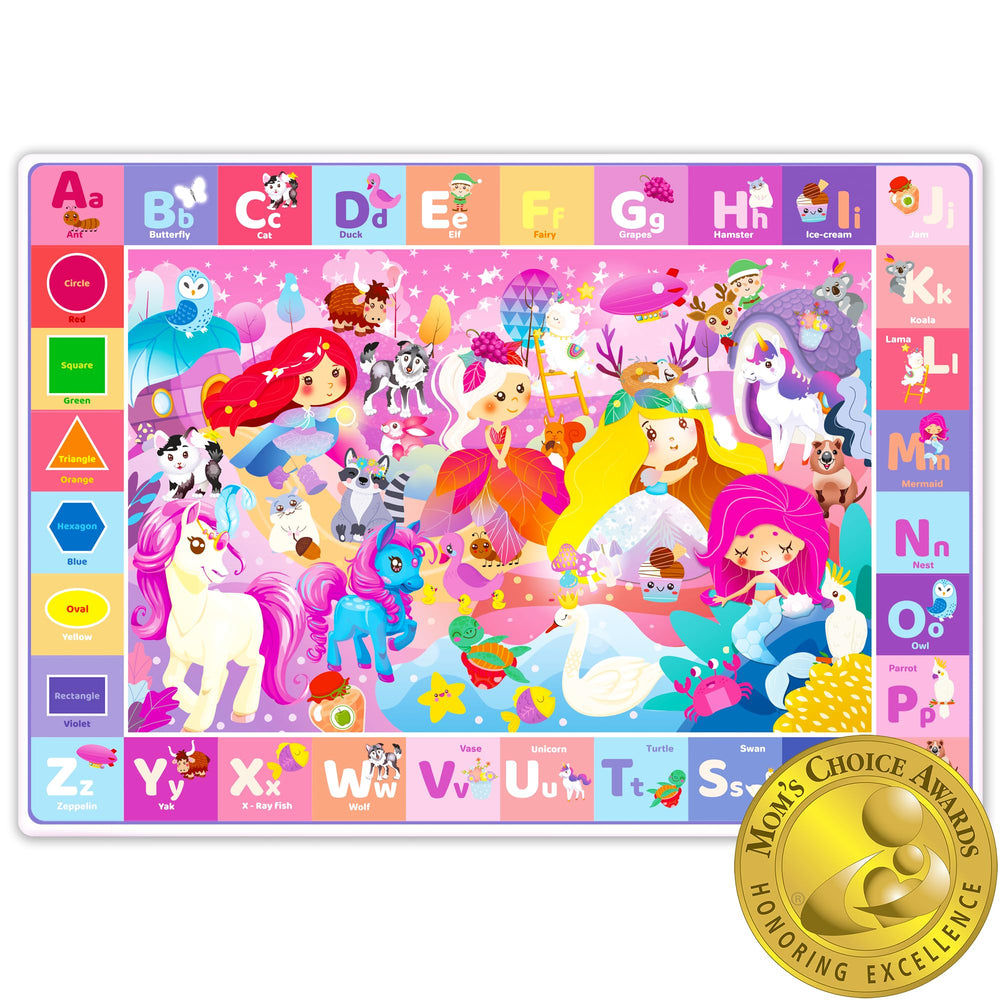 Quokka ABC Play Mat with unicorn princess design for imaginative baby playtime.