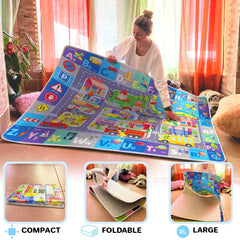 QUOKKA foldable play mat travels easily from room to room