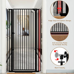 Qonimm pressure-mounted dog gate installation without tools