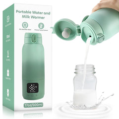 Qupite portable bottle warmer in a compact design ready for travel and storage.
