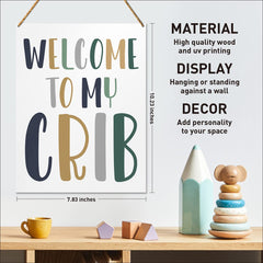 QVUXZ wood sign in nursery room display ideal for shelves and dresser displays