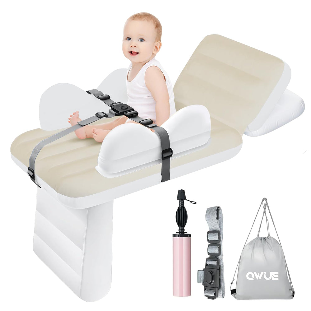 QWUE inflatable toddler airplane bed pillow-adjustment for customized seating comfort on planes.