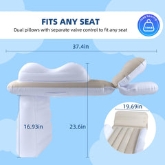 QWUE inflatable bed raised butterfly-wing side guards prevent roll-offs.