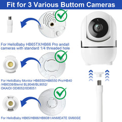 Qwwia baby monitor mount 360-degree adjust allows precise angle for night-time monitoring.