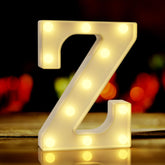 QWZify marquee Z letter on wall glows for cozy room decor