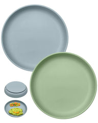 Qyeejong Classic Toddler Plates with suction cup on tray keep meals steady.