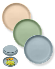 Qyeejong classic toddler plates with suction on highchair tray for stable mealtime