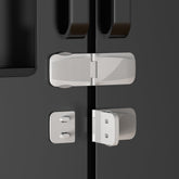 QYESWHSR cabinet locks packaged in white for safe, tool-free installation.