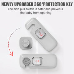QYESWHSR oven and cabinet locks prevent doors from pinching fingers.