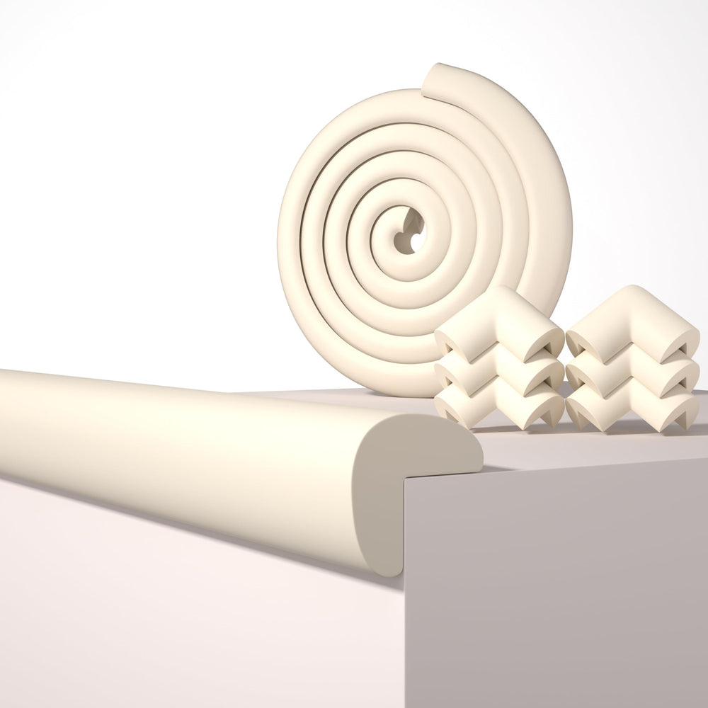 QYV baby-proof edge corner protector beige roll protects crawling babies from sharp corners