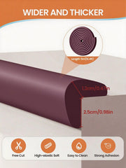 QYV Baby Proof Edge Corner Protector NBR material close-up highlights soft, durable foam
