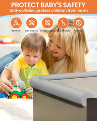 QYV L-shape furniture corner protector wraps edges with sturdy, rounded cushioning.