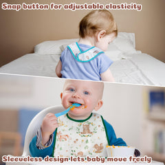 R HORSE cartoon animal pattern bib adds playful daily style.
