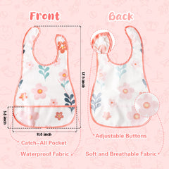 R HORSE bib with adjustable side snaps fits growing infants securely.