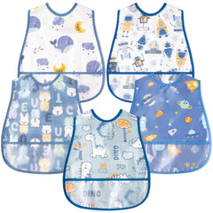 R HORSE bibs with crumb catcher pocket keep spills contained during feeding.