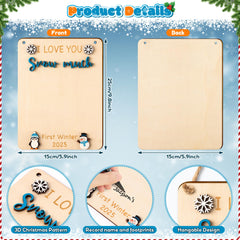 R HORSE baby's first winter sign hanging setup shows easy rope display for quick decor