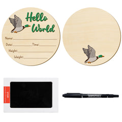 R HORSE birth-announcement-sign in natural wood, ideal keepsake for newborn photos.