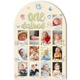 R HORSE first-year frame board front view for easy baby milestone memory keeping