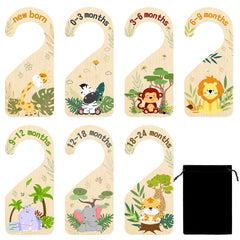 R HORSE Safari Baby Closet Dividers Set showcases organized newborn to 24 months outfits.