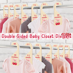 R HORSE wooden baby closet divider 3-6m helps quick outfit selection