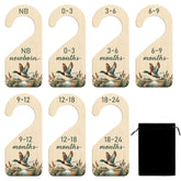 R HORSE wooden baby closet dividers with mallard duck design aid quick closet sorting.