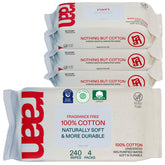 RAAN unbleached cotton wipes pack offers gentle yet durable cleansing for sensitive skin.