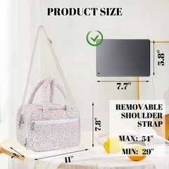 Rain Bunny pink bag insulated lining helps keep pumped milk cool for a period.