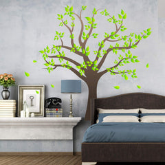 RAINBOW WSK RW-1080 3D green tree wall sticker in playroom setup