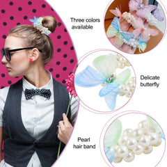 RAINBOW WSK pearl hair tie secures ponytails without pulling for kids and adults