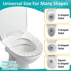RAINFLOW toilet mat with printed designs adds color and warmth.