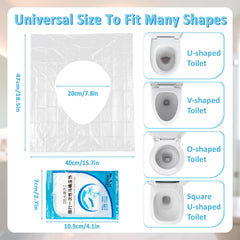 RAINFLOW travel toilet seat covers neatly packed for on-the-go hygienic restroom use.