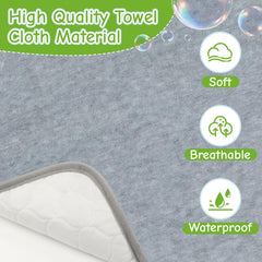 Rainflow waterproof liner with terry surface for plush diaper changes