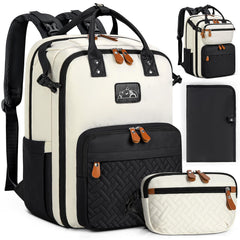 RAINSMORE diaper bag backpack wide opening enables quick access and organized storage.