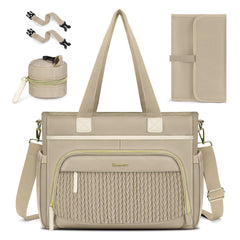 Rainsmore diaper bag tote spacious-organization enables easy grab-and-go for parents.