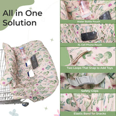Raising Willow cart cover with safety clips to secure items during errands
