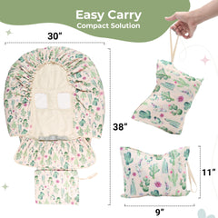 Raising Willow cart cover shown with toy loops for baby engagement
