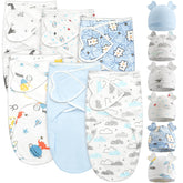 Ramede 6-pack swaddle blankets in heart blue group, versatile for everyday newborn care