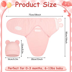 Ramede baby hat pink 6-pack soft headwear for newborns